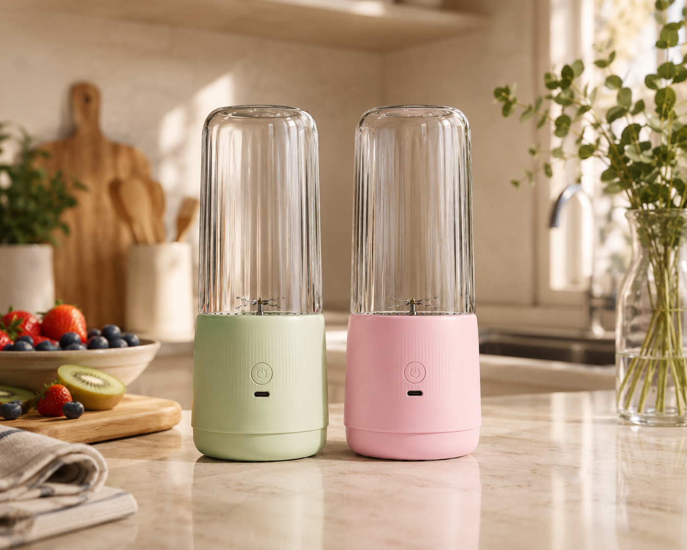 Portable Mini Smoothie Blender – Cordless & Rechargeable