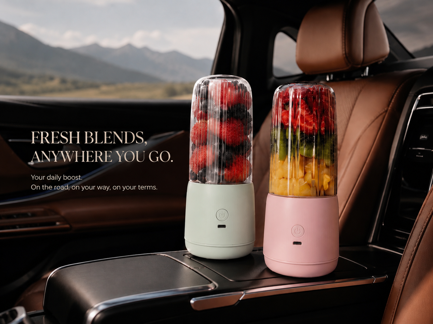 Portable Mini Smoothie Blender – Cordless & Rechargeable