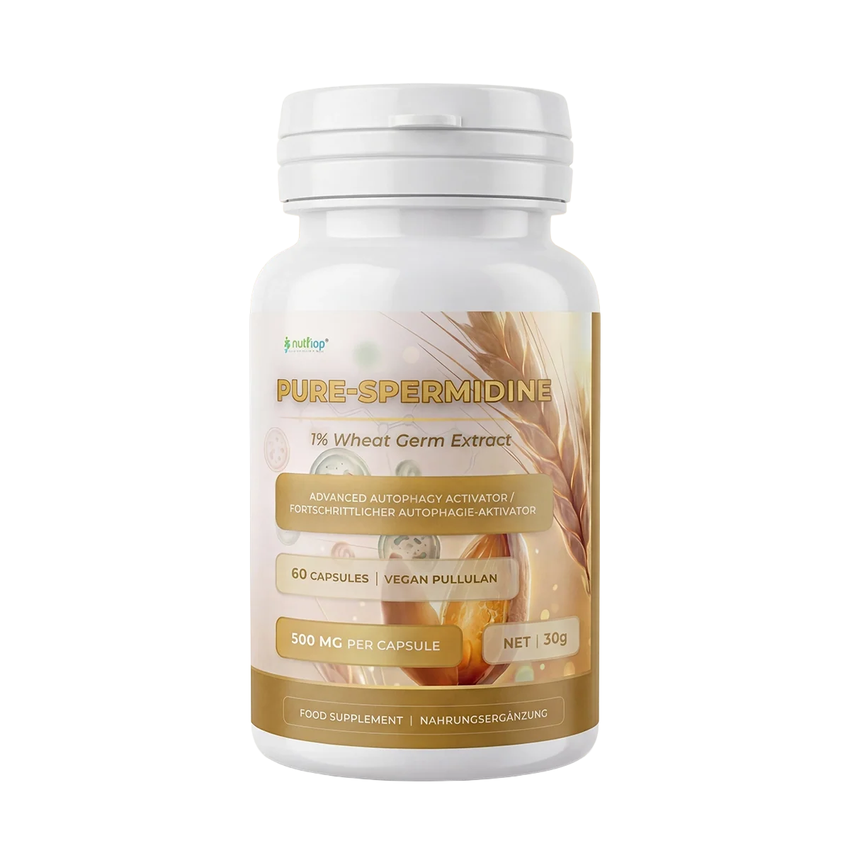 Nutriop® Pure Spermidine 10mg — Advanced Autophagy Activator (60 Capsules)